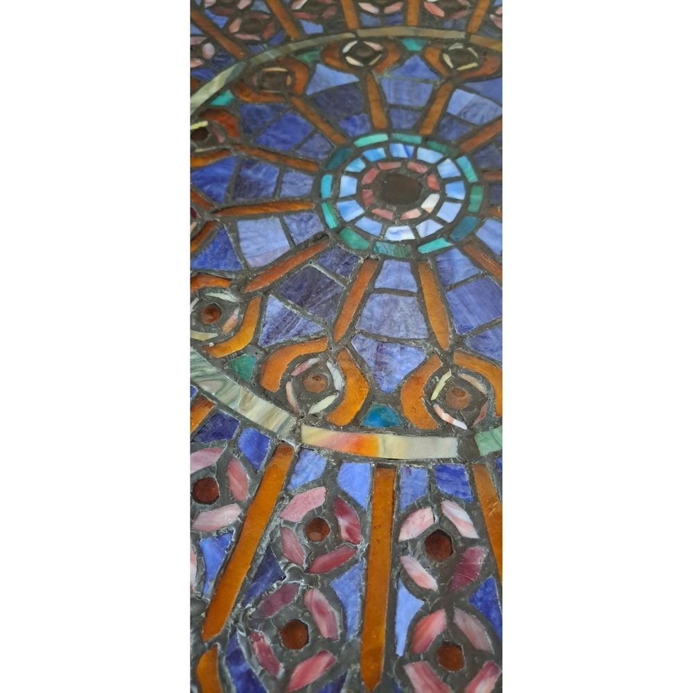 20" Tiffany Style Stained Glass Hanging Sun Catcher - Picture 3 of 12